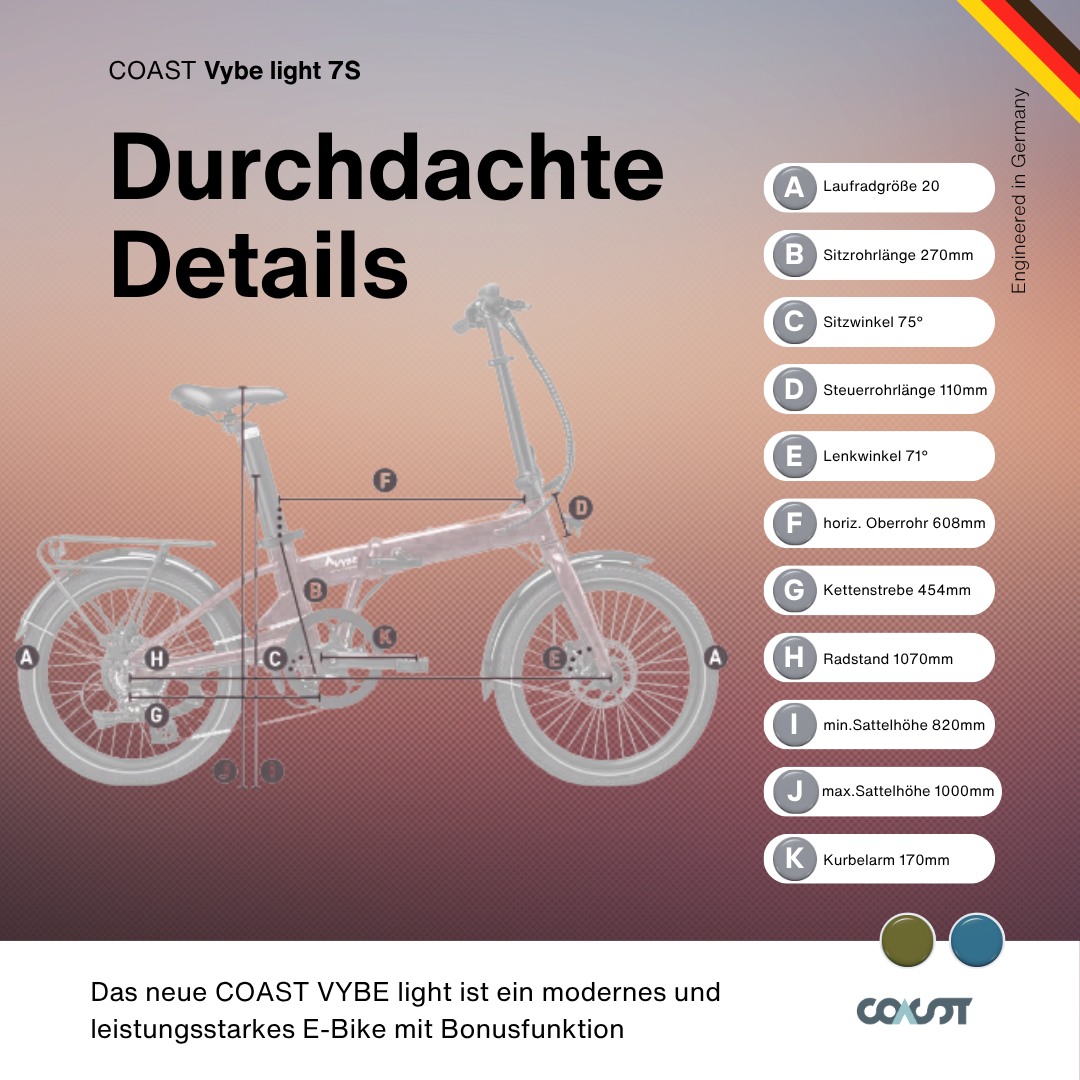 vermont klapprad E-Klapprad VYBE LIGHT 7-Gang - Modern & Leistungsstark