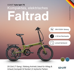 coast klapprad E-Klapprad VYBE LIGHT 7-Gang - Modern & Leistungsstark